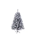 SVITA Künstlicher Weihnachtsbaum 150cm Weiß klappbar mit 371 Zweig-Spitzen inkl. Metall Ständer Christbaum Tannenbaum Schnellaufbau Klappsystem Luvi-Nadeln