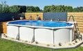 Planet Pool Stahlwandpool 7,30x3,75x1,20m Komplettset Stahlwandbecken Oval Pool