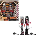 Monster High Gruselige Reproduktion der ursprünglichen Monster High-Puppe im 2er-Set, Meowlody und Purrsephone Sammelfigur-Nachbildung mit Puppenständer und Tagebuch, HYV88