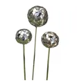 Jürgen Bocker - Gartenambiente Gartenstecker Rosenkugel Flower Edelstahl matt 3er-Set Stab 80 cm Gartenstecker