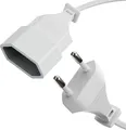 3m Euro Netzkabel Verlängerung Stromkabel Euro Stecker auf Euro Buchse Weiß