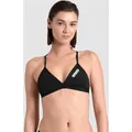 Team Bikinitop Damen Einfarbig - Black-white - 36