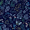 Joules Vliestapete Holcombe Floral 10 m x 52 cm Blau FSC®
