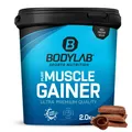 Bodylab24 Pure Muscle Gainer Schokolade 2kg, je 100g 33g natürliche Kohlenhydrate, 40g Protein und 12g Fett, angereichert mit Kreatinmonohydrat, perfekter Weight Gainer Shake für den Masseaufbau