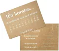 Hochzeit Einladungskarten Save the Date Wir heiraten Postkarten DIN A6 60 Karten