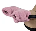 BabyLux Bouclé Handwärmer – Warmer Kinderwagen/Buggy Handmuff für Winterspaziergänge – Weich, Winddicht, Waschbar, Universalgröße - Eltern lieben ihn (Bouclé - Rosa)
