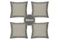 Marrakesch Orient & Mediterran Interior Zierkissen 4er Set Kissenbezug Handgefertigt Frisia Grau 50x50cm, Boho Deko, (4 St)