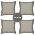 4er Set Zierkissen Dekokissen Kissenbezug Kissen Sofakissen Kopfkissen 50x50cm