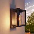 Ledvion - LED Wandleuchte inkl. Sensor, Anthrazit, 7.5W, 2100K, E27, IP44, Aluminium - Grau