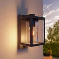 Ledvion - LED Wandleuchte inkl. Sensor, Anthrazit, 7.5W, 2100K, E27, IP44, Aluminium