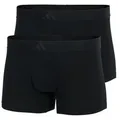 adidas Sportswear Trunk Active Flex Cotton 3 Stripes (2er Pack) flexibler 4-Wege-Stretch, elastisch, Logo-Bund, ohne Eingriff schwarz S
