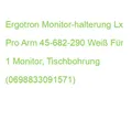 Ergotron Monitor-halterung Lx Pro Arm 45-682-290 Weiß Für 1 Monitor, Tischbohrun