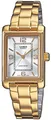 CASIO TIMELESS COLLECTION Quarzuhr LTP-1234PG-7AEG, Armbanduhr, Damenuhr, analog, Edelstahlarmband