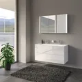 KEUCO LUCA Badmöbelset 120cm mit Doppelwaschtisch & LED Spiegelschrank