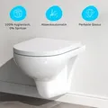 AM.PM Hänge-WCs, WC, Toilette, hänge WC spülrandlos, hänge WC, WC spülrandlos, Wand WC, WC-Becken inkl. WC-Sitz mit Softclose-Absenkautomatik - Weiß