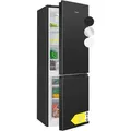 Bomann Kühlschrank mit Gefrierfach |  | 143cm | Kühl Gefrierkombination leise | Türanschlag wechselbar | 175L | KG 322.1 schwarz - Schwarz