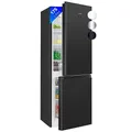Bomann® Kühlschrank mit Gefrierfach | Energieklasse D | 143cm | Kühl Gefrierkombination leise 39 dB | 3 Ablagen & 3 Schubladen | Türanschlag wechselbar | 175L Kühlgefrierkombi | KG 322.1 schwarz