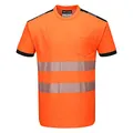 Portwest PW3 Hi-vis T-Shirt, kurzarm, Größe: M, Farbe: Orange/Schwarz, T181OBRM