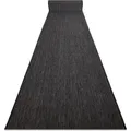 Läufer Sisal Sion Melange Flach Gewebt Schwarz 80cm Black 80x970 Cm