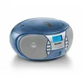 Karcher RR 5025-C Boombox (UKW (FM), tragbarer CD-Player mit UKW Radio, Batterie- / Netzbetrieb) blau