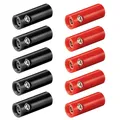 5x Bananenbuchse Set Rot+Schwarz 4mm Kupplung Stecker Banana Lautsprecherkabel