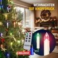 DEUBA® LED Weihnachtsbaumkerzen Kabellos 30er Set Bunt mit Batterie Timer Christbaumkerzen Tannenbaumkerzen Lichterkette Weihnachtsbaum Beleuchtung