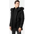 Julius Herren Parka hochschließender Kragen Schwarz L - Schwarz - L