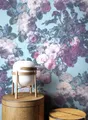 Newroom Vliestapete Celia Tapete Blumentapete Blumen,Rosen, Blau Tapete Floral Blumen - Blumentapete Rosentapete Bunt Vintage Modern Rosen für Wohnzimmer Schlafzimmer Küche, Rosentapete