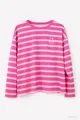 Elbsand Sweatjacke Elva Magenta Sky_Soft Rose_stripe