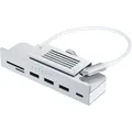 Satechi USB-C Clamp Hub for 24" iMac USB-Adapter USB 3.0 Typ A zu USB-C silberfarben