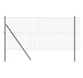 vidaXL Gartenzaun Zaun mit Pfosten Grau 1,4 x 10 m Stahl und PVC, (1-St)