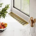 Ms Beschläge - Aluminium Lüftungsgitter B 130mm X L 400mm Gold F3 Lüftung Heizungsdeckel Stegblech