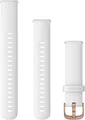 GARMIN - Quick-Relase 18 mm, Silikon, weiß, 3-teilig, Schließe - Edestahl