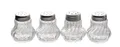 Salz- und Pfefferstreuer Set 4er Glas mit Edelstahldeckel 3,5x3,5x4cm APS