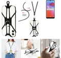 K-S-Trade Handyhülle für Vodafone Smart V10, 3in1 Handykette Handyband Handykordel Halsband Smartphone-Ring