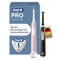 Oral-B Pro Series 1 Elektrische Zahnbürste, Doppelpack mit 2 Aufsteckbürsten, Rosa/Schwarz - Electric Toothbrush, Inkl. 3 Putzmodi für Zahnpflege, Designed by Braun