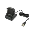 System-S USB 2.0 Kabel 120 cm Ladestation für Fitbit Versa 2 Smartwatch in Schwarz