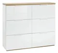 Composad Schuhschrank Schuhkommode MUNDI, 6 Klappen, 120 x 103 x 35 cm, für bis zu 36 Paar Schuhe
