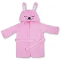 jilda-tex Kinderbademantel Happy, Kapuze, Gürtel, für Kinder im Alter von 2-3 Jahren in verschiedene Designs rosa