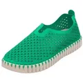 Ilse Jacobsen TULIP3275 Sneaker Plateausohle, atmungsaktive Mikrofaser, hoher Tragekomfort grün 38 EU