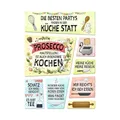 Küchen Kühlschrankmagnete 8er Set mit Thema Kochen im handgemalten Stil Koch Tee
