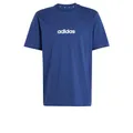 adidas Men's Essentials LINEAR Single Jersey Tee, Dark Blue/White, XXL
