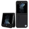 BMW Leder Hot Stamp Hülle Samsung Galaxy Z Flip 5 – schwarz