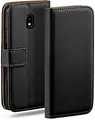 moex Book Case für Samsung Galaxy J5 (2017) Handyhülle mit Kartenfach, Hülle klappbar 360 Grad Schutzhülle, Klapphülle Flip Case Cover, PU Leder Handytasche Lederhülle, Schwarz