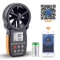 BTMETER BT-100APP Windmesser Digital Windgeschwindigkeits-Anemometer-Handheld,drahtloses Bluetooth-Flügelrad-Anemometer-Messgerät zur Überwachung von Windkälte,Geschwindigkeit und Temperatur