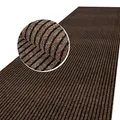 ANRO Schmutzfangmatte Mischa Teppich Läufer Meterware rutschfest & zuschneidbar | Indoor Outdoor Fußmatte Flur Gewerbe Büro Gastronomie Keller Mischa Braun 100x100cm