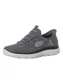 Skechers Herren Summits Key Pace Turnschuhe, Charcoal Mesh/Black Trim, 42.5 EU