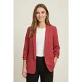 pieces Blusenblazer PCBOSELLA 3/4 BLAZER NOOS Materialmix, regular fit rot XS (34)