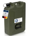 hünersdorff 802010 Kraftstoff-Kanister Profi 20L für Benzin, Diesel und Andere Gefahrgüter, Un-Zulassung, Made in Germany, TÜV-geprüfte Produktion, oliv, olivgrün