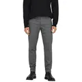 ONLY & SONS Chinohose ONSMARK SLIM CHECK 9887 mit Stretch grau 31W / 32L
